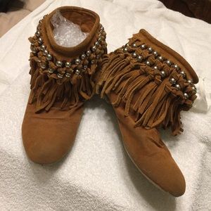 Moccasins 8 Booties Boots Rebels Suede Shoe Hippie